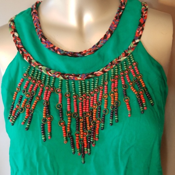 ⚘3/$50⚘NWT SMITTEN TRIBAL BEADED TANK - Picture 2 of 7
